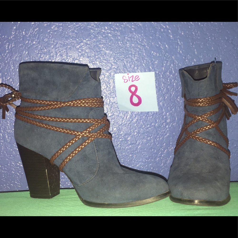 Adorable blue booties ready to dance!